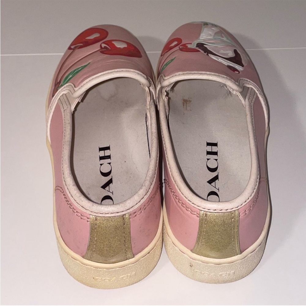 Coach Pink Slip-On Shoes with Cherry Sundae Design - Picture 2 of 3